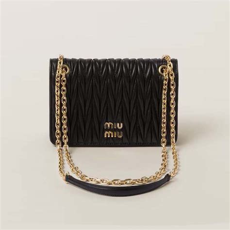 miu miu matelasse coffer messenger bag|Black Matelassé Nappa Leather Mini.